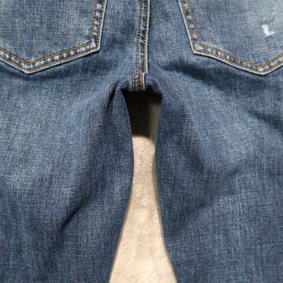 Cabi Jeans Womens 2 Blue Button Fly Straight Distressed Boho Chic Retro Preppy - Picture 7 of 16